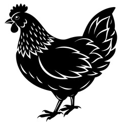 Hen silhouette vector illustration