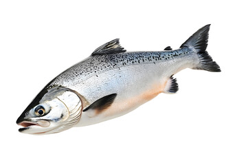 Obraz premium Fresh salmon fish isolated on transparent background. Png format