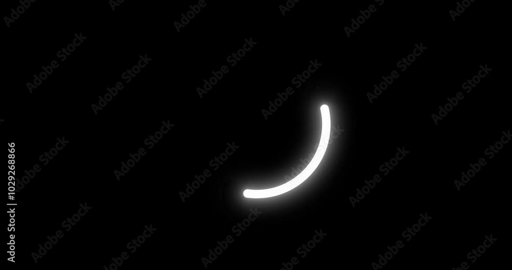 Poster white color circle loading loop out animation. ring progress bar alpha channel with black background