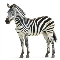 Obraz premium Zebra isolated on white background
