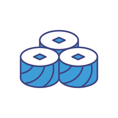 Sushi Roll vector icon stock illustration