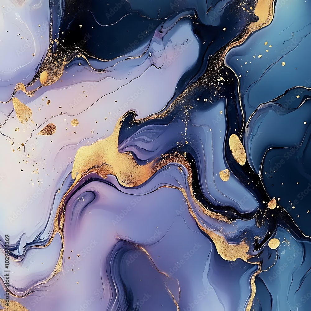 Poster abstract liquid marble design painting background with textured gold splashes, adding dimension and 