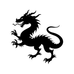 Dragon Silhouette vector art image