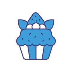 Cupcake vector icon stock illustration