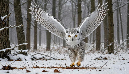 Snowy Owl
The Snowy Owl is a majestic bird, famous for its white plumage and large size. It inhabits cold regions, preying on small mammals.