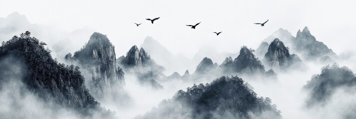 Misty Mountain Peaks.
