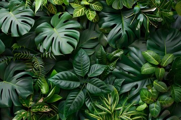 Fototapeta premium A bunch of green plants that are next to each other