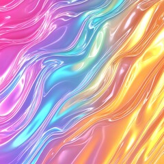 Obraz premium A colorful, fluid abstract design featuring smooth waves in vibrant hues.