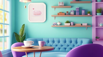 Cozy Living Room Interior.