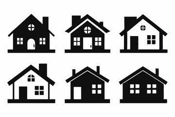 House icons set. Home icon collection, Home icon symbol bundle
