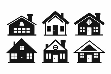 House icons set. Home icon collection, Home icon symbol bundle
