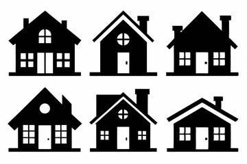 House icons set. Home icon collection, Home icon symbol bundle
