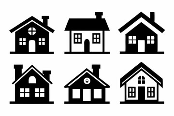 House icons set. Home icon collection, Home icon symbol bundle
