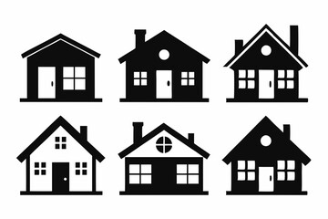 House icons set. Home icon collection, Home icon symbol bundle
