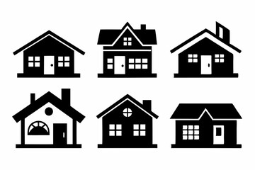 Fototapeta premium Home icon vector set, House symbol. Vector illustration