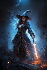 Obraz premium portrait of a witch in costume.
