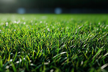 Close-up view of vibrant green grass during bright daylight hours