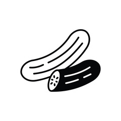 Cucumber vector icon stock illustration