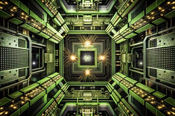 Fototapeta premium Vector Abstract Technology Concept for Futuristic Backgrounds and Designs