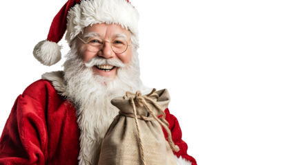 santa claus with a bag