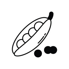Peas vector icon stock illustration