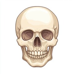 Fototapeta premium Closeup view of skull. The decoration element for Halloween.
