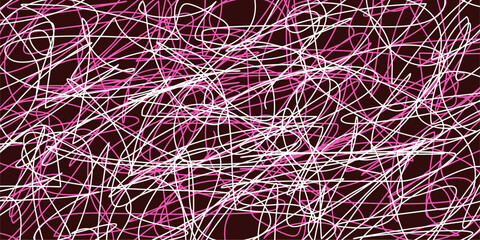 Colored tangled pattern. Abstract chaotic texture. Background with lines and waves. Art creation
