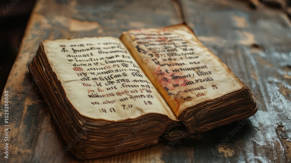Poster medieval codex created with generative ai