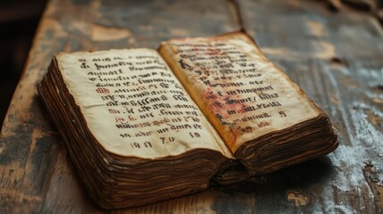 Obraz premium Medieval codex created with Generative AI