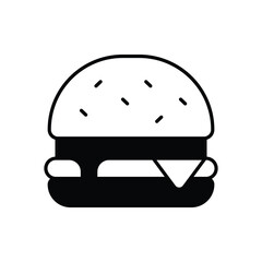 Burger vector icon stock illustration