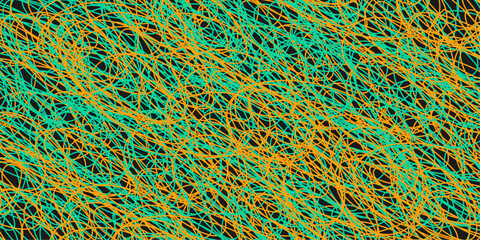 Colored tangled pattern. Abstract chaotic texture. Background with lines and waves. Art creation