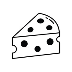 Cheese vector icon stock illustration