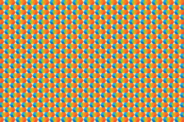 Colorful box seamless pattern. Hexagonal-shaped vector illustration of the background art.