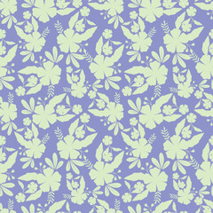 Amazing seamless floral pattern with bright colorful small flowers.