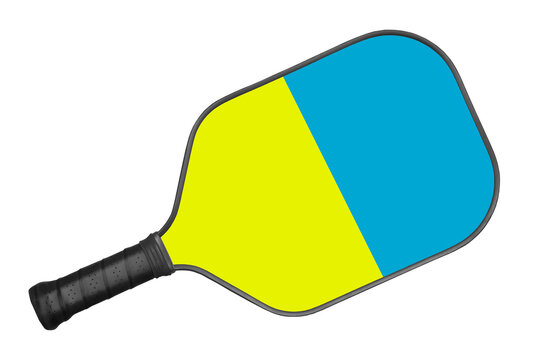 Picklelball racket isolated on transparent background.