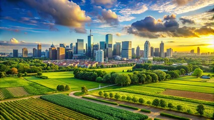 Vibrant Landscape Reflecting Economic Growth and Job Opportunities in the Labor Market