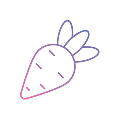 Carrot vector icon stock illustration