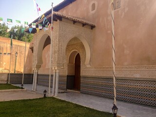 Main entrance of  Mechouar Palace or the Zianide Royal Palace in the city of Tlemcen, Algeria