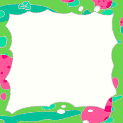 colorful frame with glitter , confetti . elements for festive or happy time . strawberry frame , 