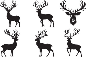 Naklejka premium Cute deer Festive Playful Christmas realistic vector illustration