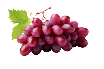 Fototapeta premium Red grape on transparent background. PNG cutout. Wine related themes. Wine professions. Oenologist. Wine shop. Buying and selling wine. Images for graphic designers. Isolated wine. Image for website