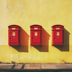 Retro red post boxes