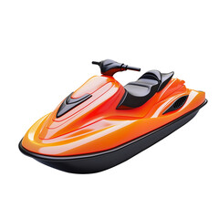 Naklejka premium A powerful jet ski with sleek curves and bold colors isolated on transparent background (5)