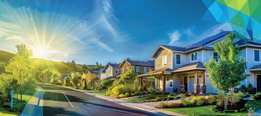 Vibrant Banner Ad Promoting Green Energy and Solar Panel Installations for Homes