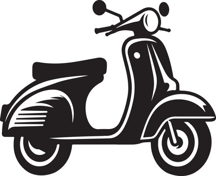 black scooter side view clip art preview