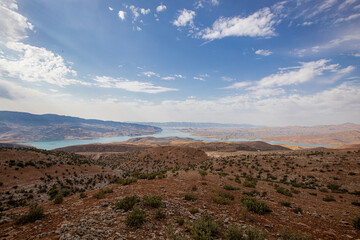 Ilısu Dam built on the Botan stream, a tributary of the Tigris River.