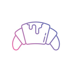 Croissant vector icon stock illustration