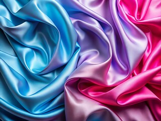Fototapeta premium Elegant Pink and Blue Satin Silk Texture for Portrait Photography Background