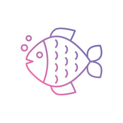 Fish vector icon stock illustration