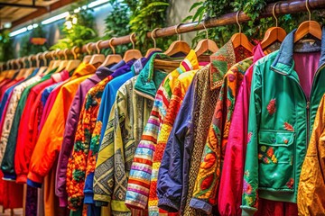 Vibrant Thrifted Jackets Showcasing Gen Z's Passion for Sustainable Fashion